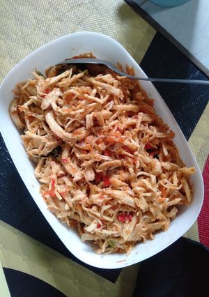 Foto resep Ayam Suwir bumbu pedas