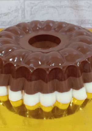 Foto resep Triple Layers Pudding/ Puding Lapis Coklat/ Puding Tiga Lapis