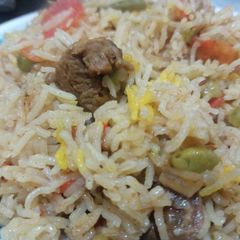 Veggies pulao A picture of Veggies pulao.