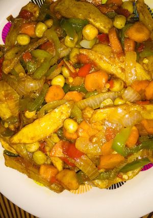 A picture of Vegetables and Irish sources.