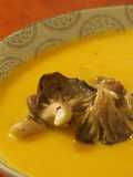 Squash Soup with Oyster Mushrooms