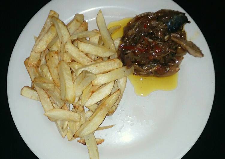 French fries &amp;fish sauce