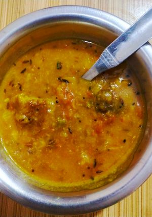 A picture of Bottlegourd kofta Curry.