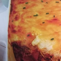 A picture of Mincemeat and Pasta Bake with Cheese Sauce.