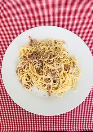 Foto principal de Espaguetis al roquefort con bacon