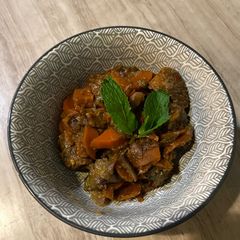 A picture of Ostrich stew 🍲.