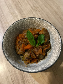 A picture of Ostrich stew 🍲.