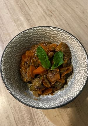A picture of Ostrich stew 🍲.