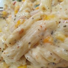 A picture of Curd pasta salad.
