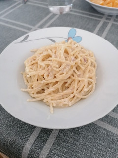 Una foto de Espaguetis a la carbonara