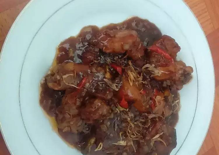 Resep (Salin dari) Ayam Kecap Saus Indonesia, Enak Banget