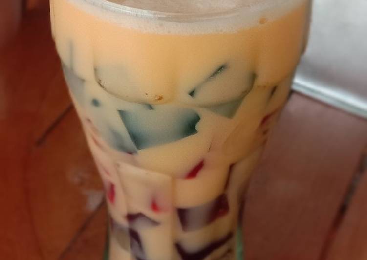 Bumbu Es susu jelly | Langkah Membuat Es susu jelly Yang Sedap