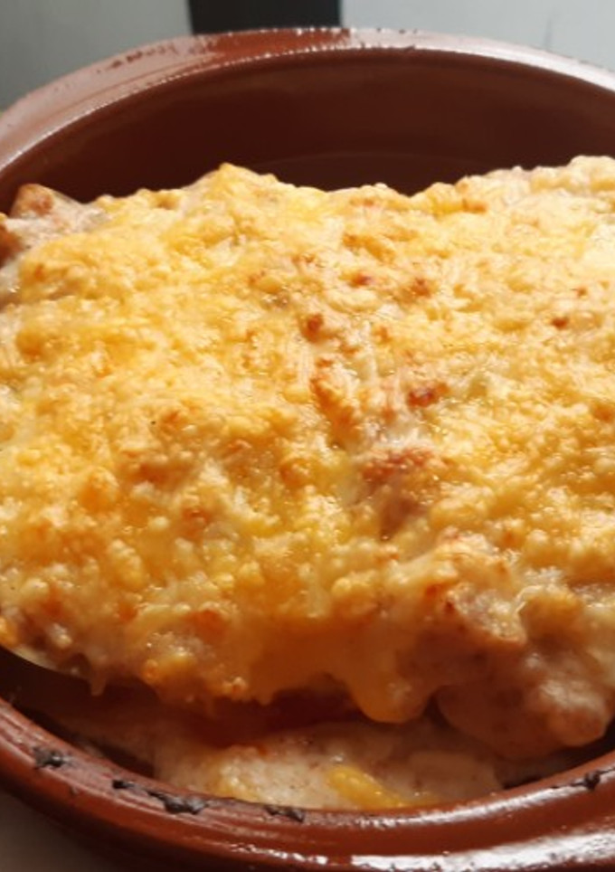 Una foto de Canelones de verduras con chorizo