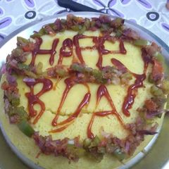 Dhokla cake A picture of Dhokla cake.