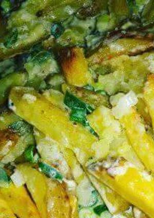 Una foto de Papas al verdeo 🎈🎉 vegan