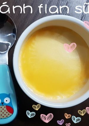 Hình của món Bánh Flan sữa mẹ cho bé ăn dặm.