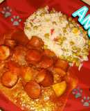 Salchichas con Verduras (uno más de mis inventos)