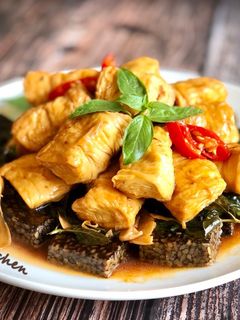 三杯米血豆腸 的食譜成品照片