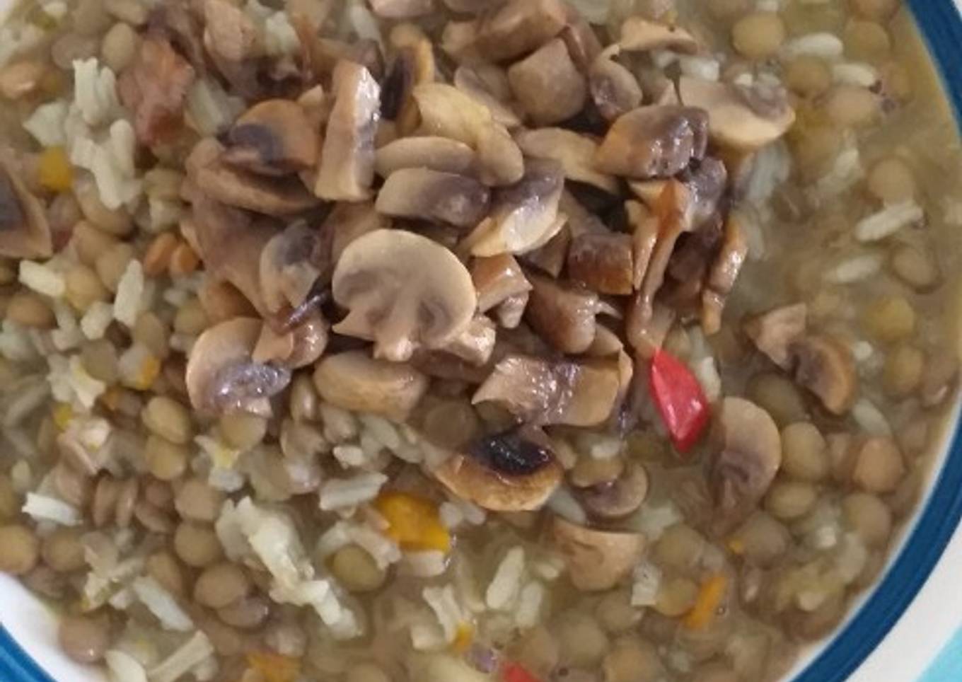 Lentejitas con champiñones