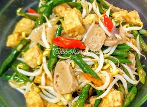Foto resep Tumis Toge Kacang Panjang Tempe Bakso