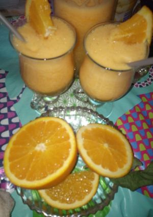 صورة لوصفة عصير البرتقال والموز 🍊🍌