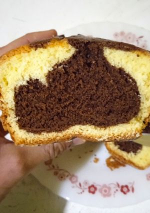 Una foto de Budín de naranja y chocolate