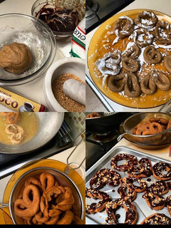 A picture of Glutinous Doughnuts w/Cocoa Tablea dip.