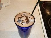 A picture of cocoa powder drink
