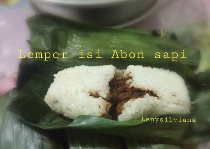 Lemper isi abon sapi