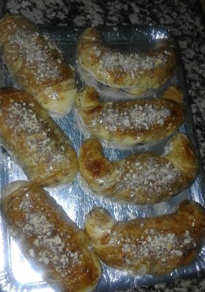 صورة لوصفة كرواسون بعجينة المسمن