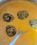 Spinach kofta in Tomato gravy