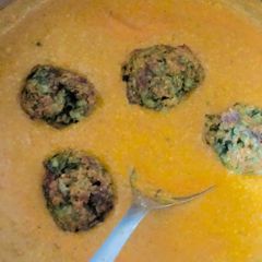 Spinach kofta in Tomato gravy A picture of Spinach kofta in Tomato gravy.