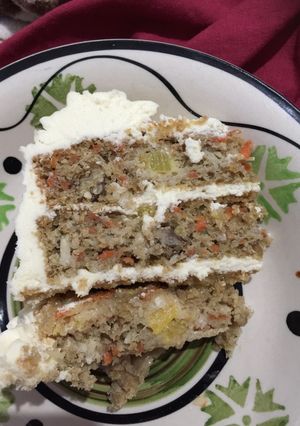Una foto de Pastel de zanahoria con coco y piña
