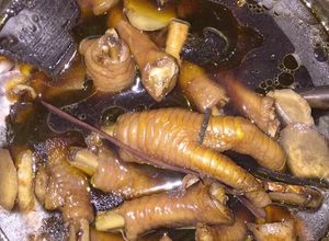 Hình của món Chân gà hầm thuốc bắc.