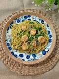 Mie Kangkung Udang
