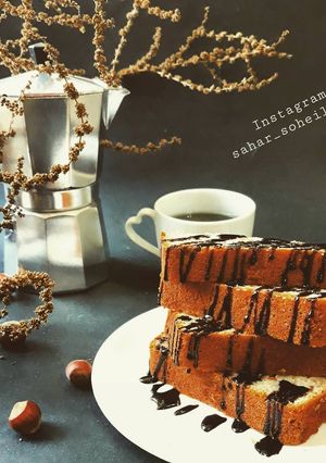 عکسی از دستور کیک موز و فندق