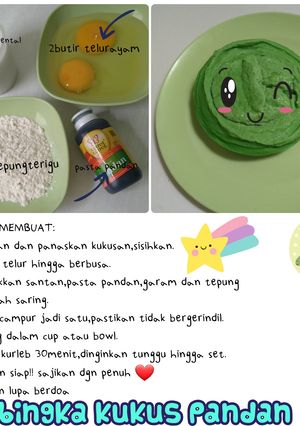 Foto resep Bingka kukus pandan (cemilan mpasi)