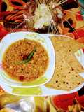 Bhunna qeema with chapati