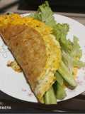 Tortilla Egg Wrap With Salad And Leftover Sambal Paste