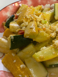鹹蛋櫛瓜 (10 分鐘上菜 蔬食料理、五辛素) 的食譜成品照片