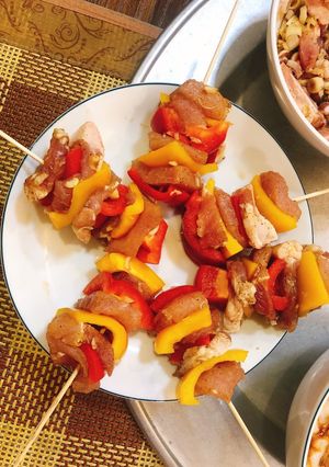 Hình của món Nướng BBQ tại nhà update (mâm cơm nhỏ của Trang 38).