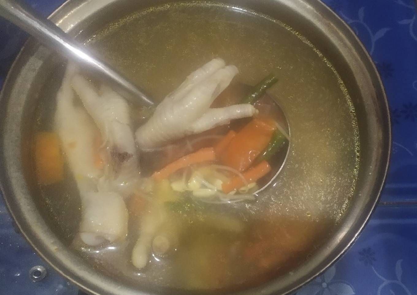 Sayur asem bening bumbu iris ceker ayam