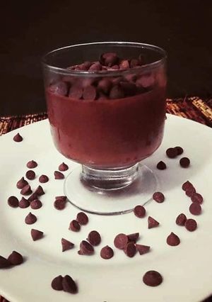 Una foto de Brigadeiro de cuchara (postre Brasileño)