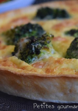 Une photo de Quiche saumon brocolis