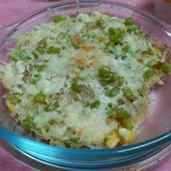 Cheesy Corn Potato Bake A picture of Cheesy Corn Potato Bake.