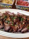 Sauerbraten (Burgunderbraten) with Mushrooms