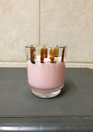 A picture of Chocolate and strawberry Milkshake.