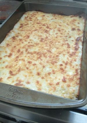 Una foto de Brócoli y calabaza gratinada