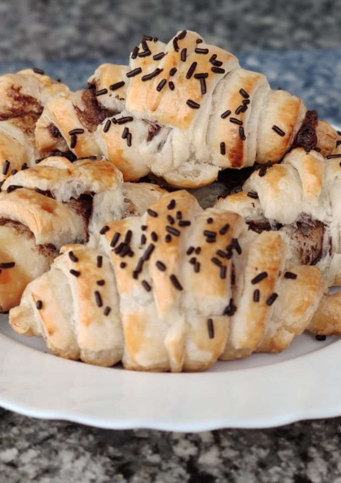 Una foto de Croissants rellenos de cacao