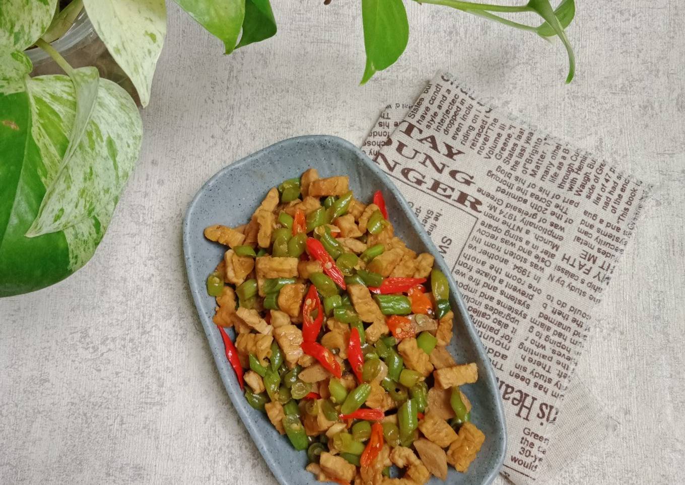 Oseng Buncis Tempe